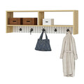 Cuier de perete, Olivia, Sarandon, 120x36.8x22 cm, PAL, Alb / Safir
