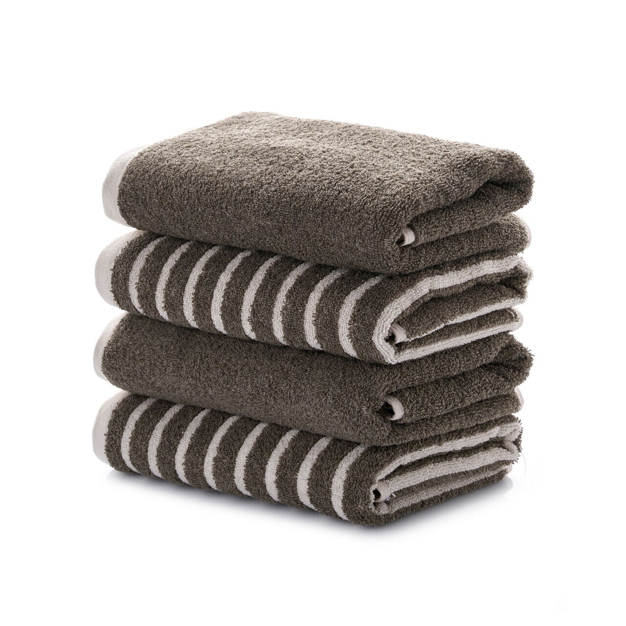 Set prosoape, L'essentiel Maison, Stripe Melange, Bumbac, Antracit — imaginea 3