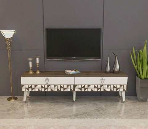 Comoda tv, olivia, ventus, 150x45x29.6 cm, pal, nuc / alb