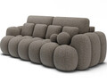 Canapea extensibila 3 locuri ELTAP, Cotonn, 256x119x105 cm, lemn/poliester, maro