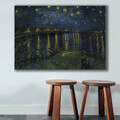 Tablou decorativ, 70100VANGOGH026, Canvas, Lemn, Multicolor