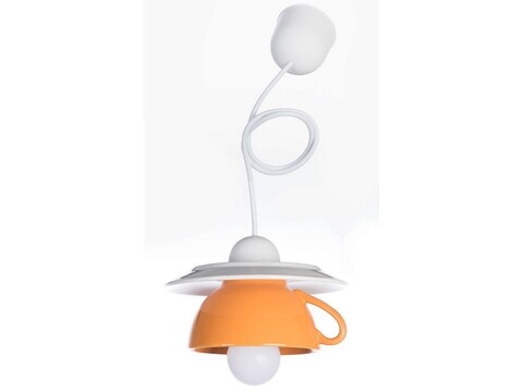Pendul Afternoon tea, Deco Republic, E27, 1x60W, ceramica, portocaliu