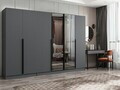 Dulap pentru haine, Hanah Home, Nisa, 270x210x52 cm, Antracit