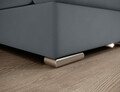 Coltar extensibil stanga 3 locuri ELTAP, LT-04VE, Siber, 270x186x93 cm, lemn/poliester, gri deschis