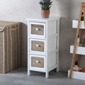 Organizator pentru baie cu 3 sertare Glenn, Versa, 32x26x63 cm, lemn