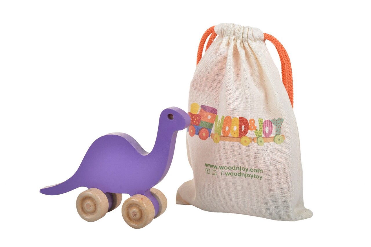 Jucarie pentru landou/carucior, Hanah Home, Dinosaur, 15x13x5 cm, Mov - view 2