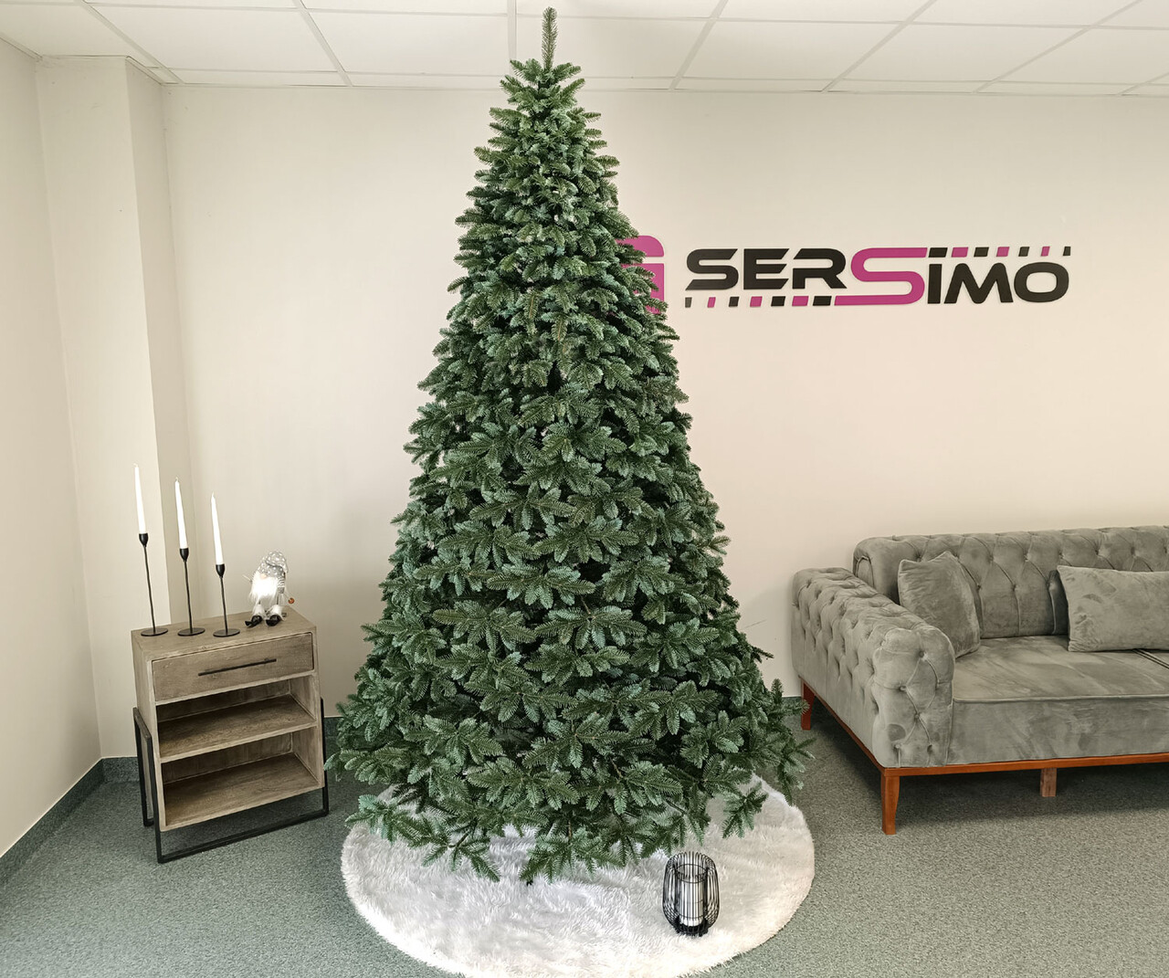 Brad artificial Christmas Deluxe by Sersimo, Canada argintiu, 3D, 250cm — imaginea 8