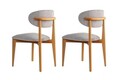 Set scaune 2 piese, Wayland, Lionte, Gri / Stejar închis