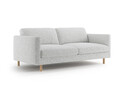 Canapea 3 locuri, Eden, Micadoni, 173x92x90 cm, tesatura structurata, gri deschis melanj