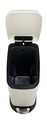 Cos de gunoi cu pedala Design, Wenko, 23.5x41x55 cm, otel/polipropilena, crem/negru