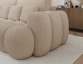 Canapea extensibila 3 locuri ELTAP, Cotonn, 256x119x105 cm, lemn/poliester, bej