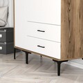 Dulap pentru haine, Hommy Craft, Kumsal ST, 120x47.5x201.4 cm, PAL, Nuc/Alb