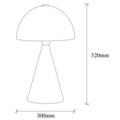 Lampa de masa, Dodo - 5052, Tatum, 30 x 52 cm, 1 x E27, 40W, alb