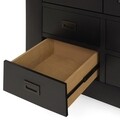 Vitrina cu 2 usi si 4 sertare, Chic, L.100 l.50 H.200, mdf/pal/furnir de mesteacan, wenge