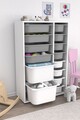 Dulap multifunctional, Estella, Rine 2D4K8U, Alb/Gri