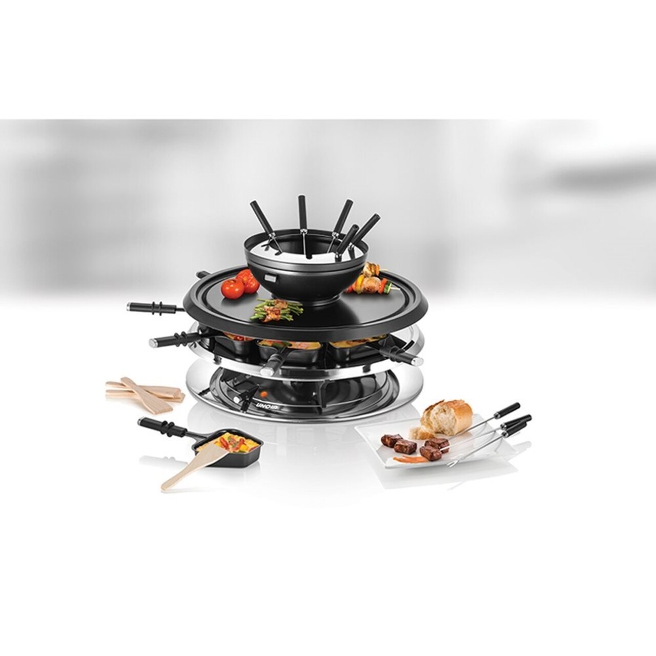 Plita electrica Raclette multi 4 in 1, Unold, 40 x 40 cm, 1300 W - imagine 7