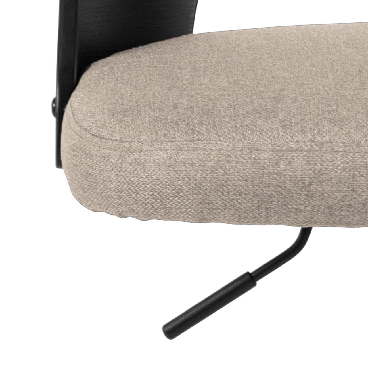 Scaun de bar Lucy, Actona, 47x50.5x113 cm, rotativ, poliester/otel, bej nisip