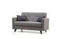 Canapea extensibilă cu 2 locuri, Misty, 730MST1105, Cadru: METAL/LEMN, Gri deschis