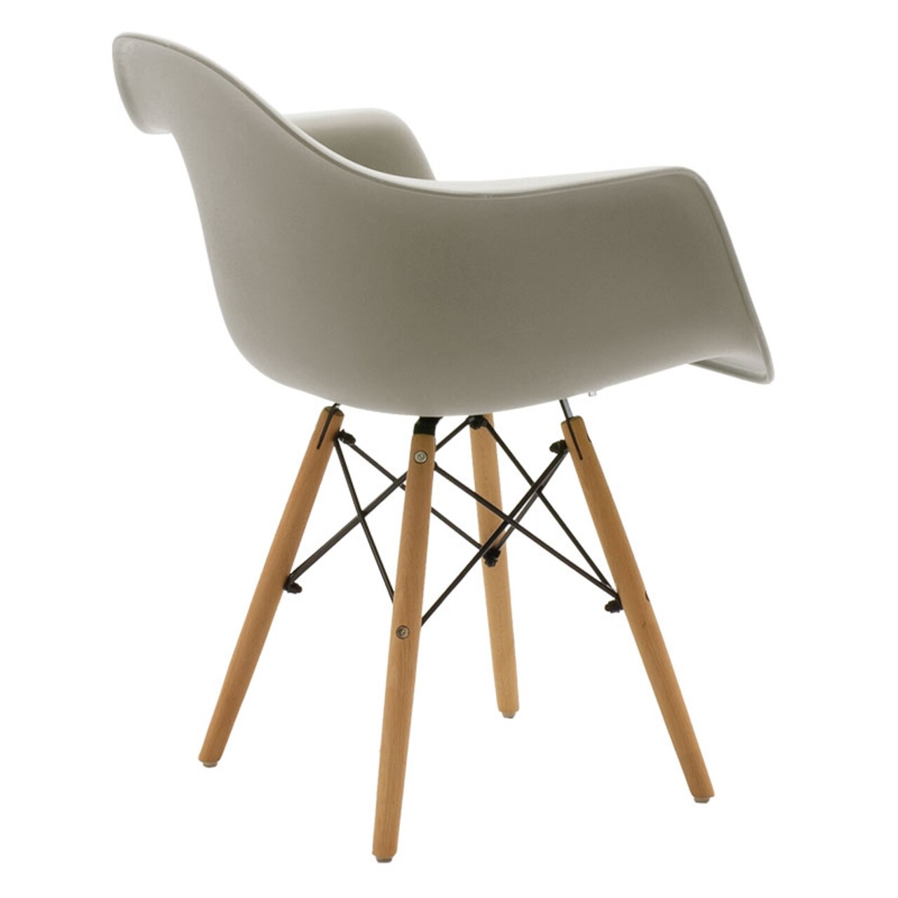 Scaun Julia Armchair, Pakoworld, 62x60x78.5 Cm, Lemn De Fag/polipropilena, Gri