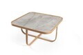 Masuta de cafea, Hanah Home, Hisar 90, 90x45x90 cm, LEMN MASIV DE STEJAR, Stejar / Marmură gri