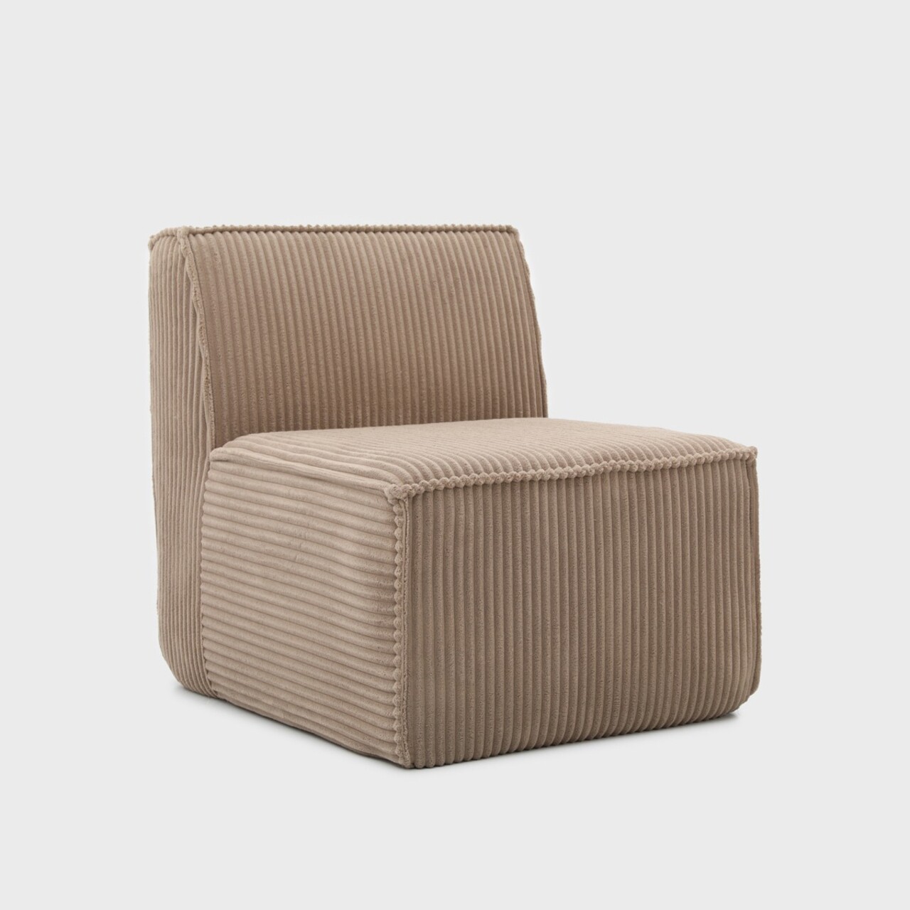 Fotoliu modular Likke Homla 88x73x73 cm catifea din poliester bej