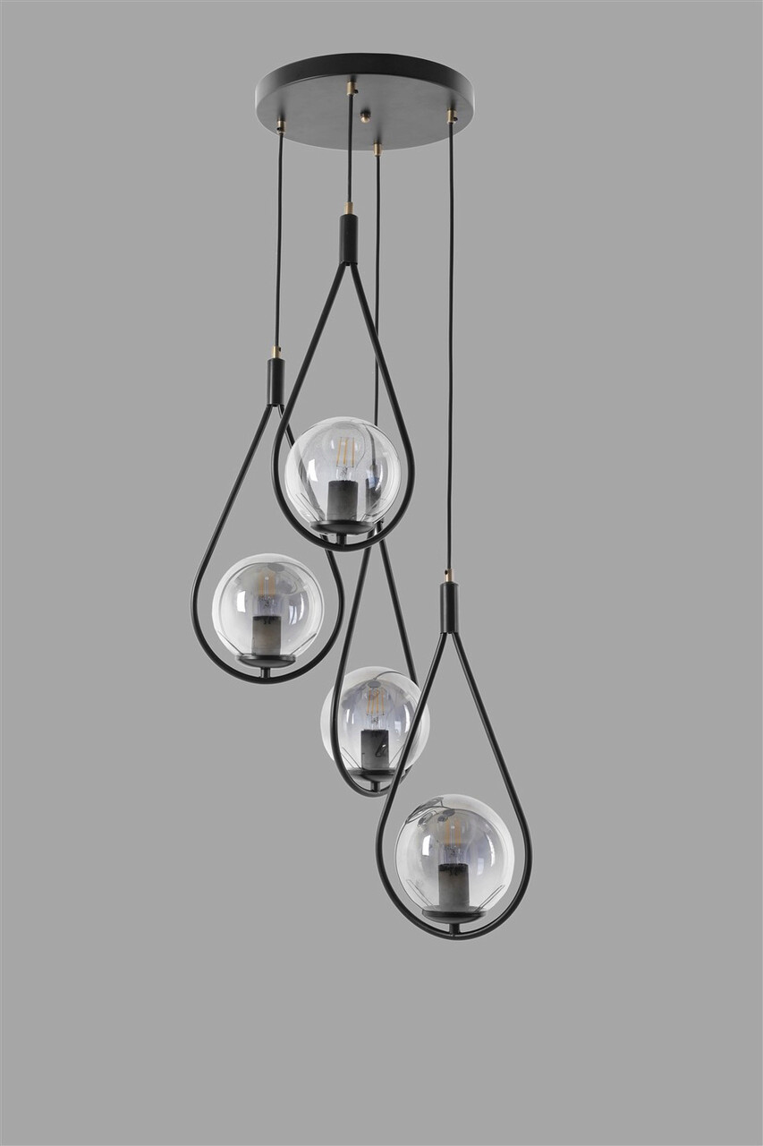 Lustra, Stala, 846STL2862, Metal, Negru - 2 | YEO