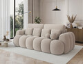 Canapea extensibila 3 locuri ELTAP, Cotonn, 256x119x105 cm, lemn/poliester, bej deschis