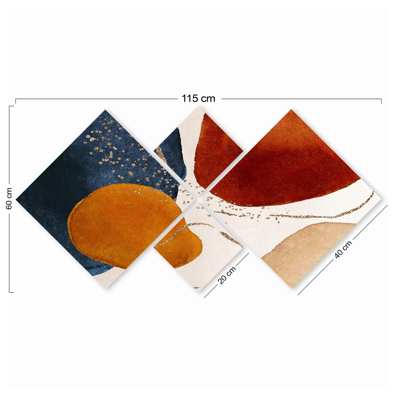 Set 4 tablouri decorative, 4MDF1731912856, MDF, Imprimat UV, Multicolor
