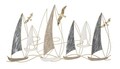 Decoratiune de perete Boat Light, Mauro Ferretti, 123.8 x 69.9 cm, fier, multicolor