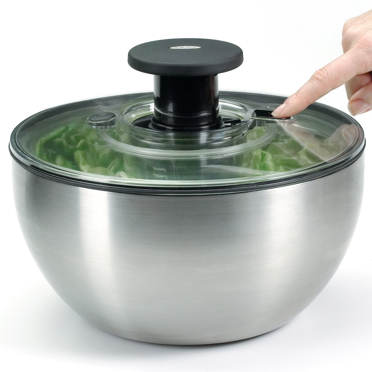Uscator salata, inox,  26cm/5L, "SteeL" - OXO - imagine 3