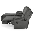 Coltar sezlong stanga, consola inclusa, 1 recliner, Jersey, L.260 l.183/103 H.105, stofa, gri
