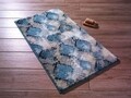 Covoras de baie Snakeskin, Confetti, 80x140 cm, albastru