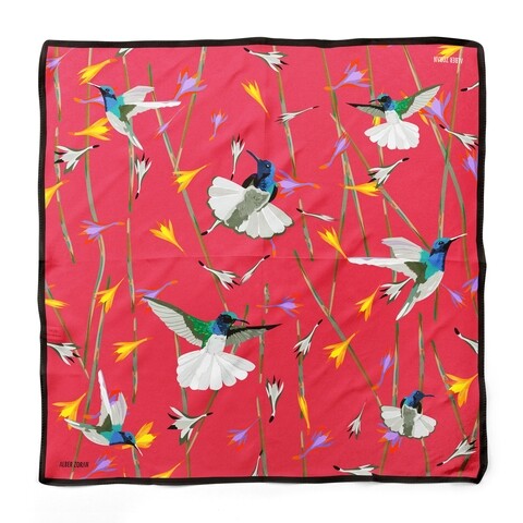 Esarfa, Alber Zoran, Vuelo Dulce, 90 x 90 cm, poliester, multicolor