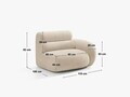 Modul canapea dreapta 1 loc, Neo, Micadoni Home, 110x100x83 cm, tesatura Chenille, galben mustar