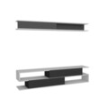 Mobilier pentru living Sims, Decorotika, 2 piese, 176x31.5x39 cm, alb/negru