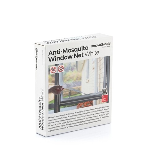 Plasa impotriva insectelor pentru fereastra, Window Screen, InnnovaGoods, fixare adeziva, 120x100 cm, alb