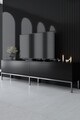 Comoda TV, Bexley, Lord, 180x47x30 cm, PAL, Negru/Argintiu