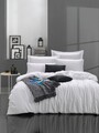 Lenjerie de pat dubla, Fresh Color - White, EnLora Home, Bumbac Ranforce