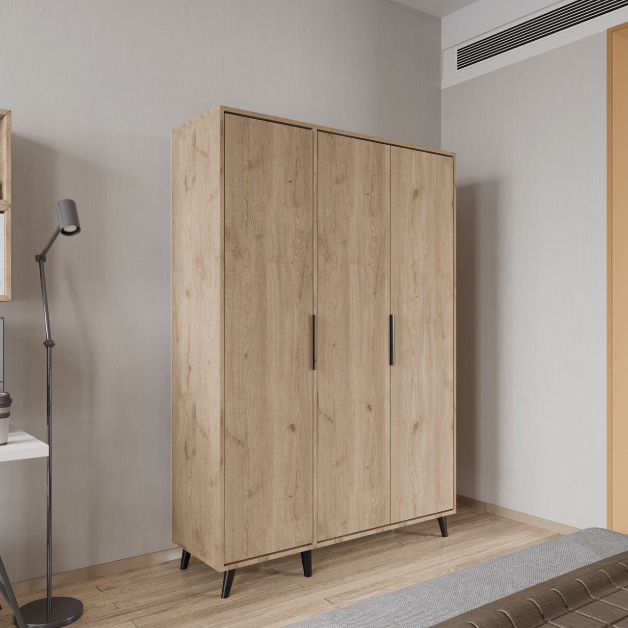 Dulap pentru haine, Hanah Home, Aden 120, 120x192x45 cm, Stejar