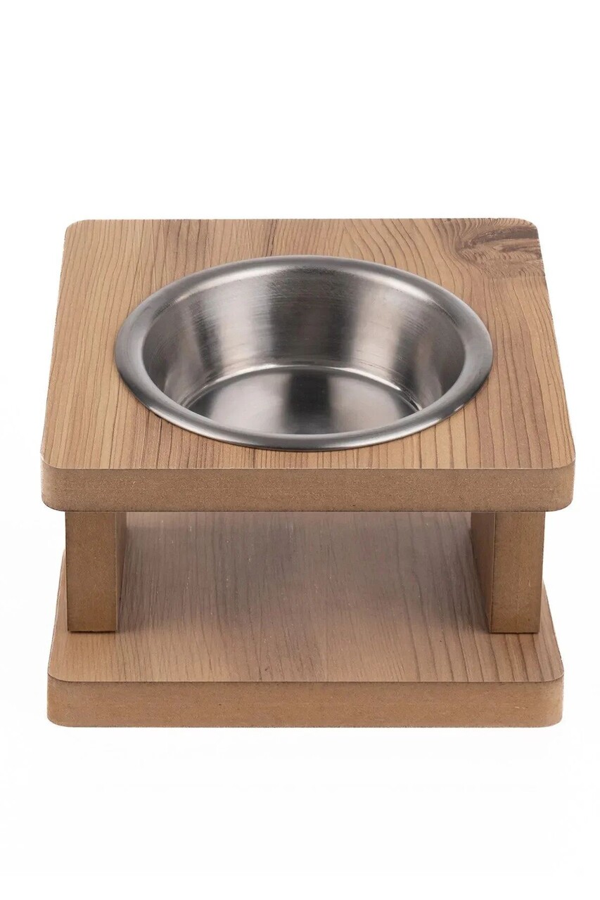 Bol pentru hrana animale de companie, Paws &amp; Whiskers, Apvm1, MDF , Multicolor - imagine 3