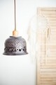 Lustra Radacini Laleaua cenusie, Deco Republic, E27, 1x60W, ceramica autentica Corund