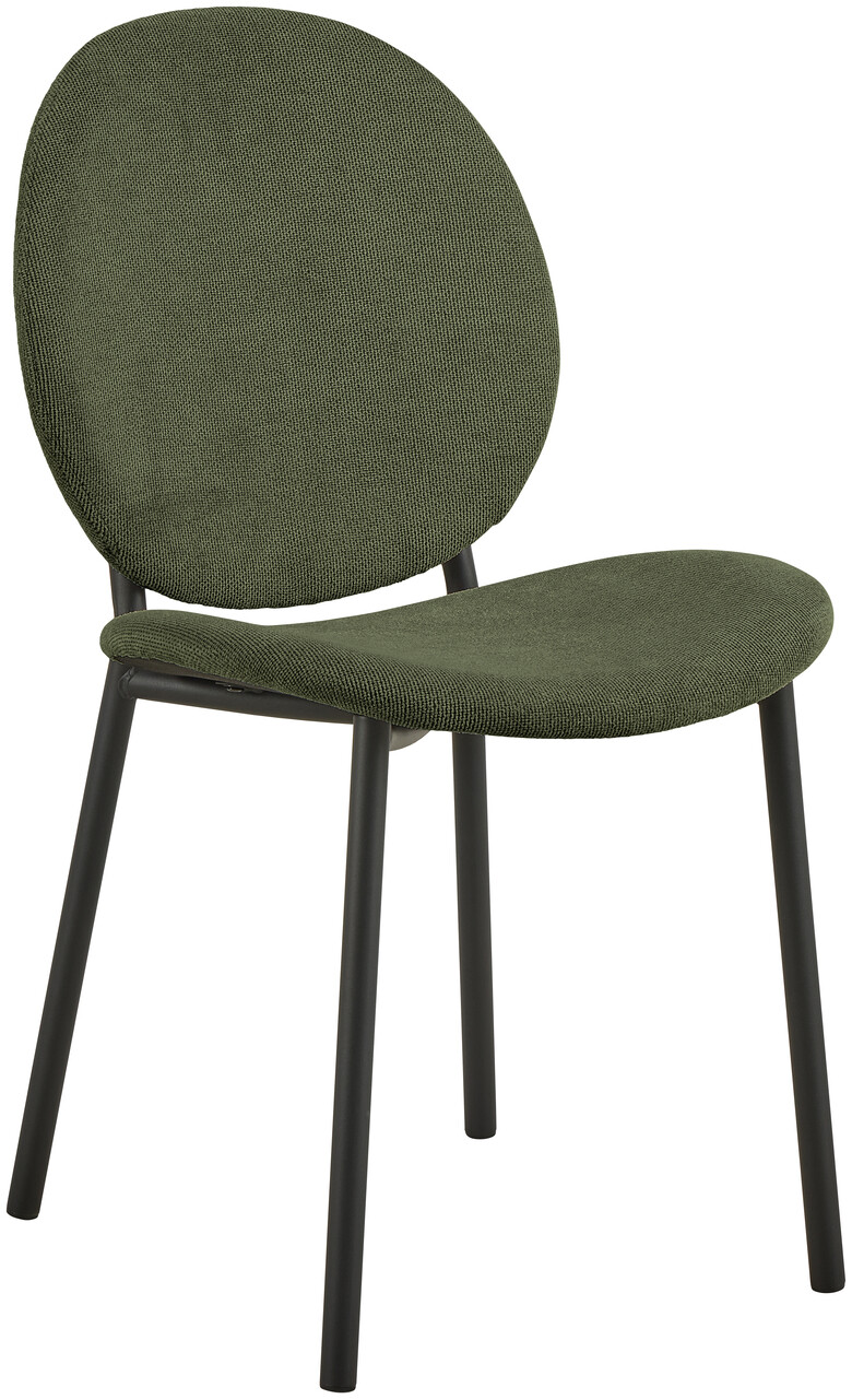 Scaun Cliff, Actona, 50x57.5x87 cm, tesatura structurata/otel, verde forest - view 2
