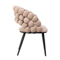 Scaun Bubble, Homla, 61x57.5x81.7 cm, metal/catifea din poliester, bej