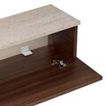 Comoda TV, Nordure, Ligne 140, 140x25x25 cm, Travertin / Nuc Milano