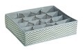 Organizator pentru sertar Axis, iDesign, 16 compartimente, 35x25.5x10 cm, grej/natural