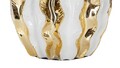 Lampa de masa, Glam Stary, Mauro Ferretti, 1 x E27, 40W, 33 x 33 x 48 cm, ceramica/fier/textil, alb/auriu