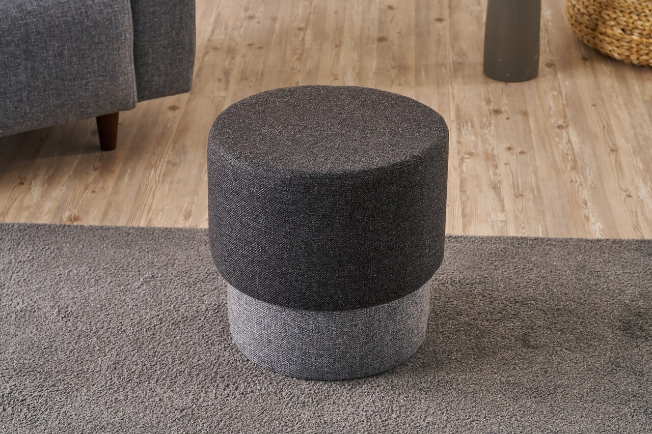 Taburet, Atelier del Sofa, 825BLC5173, Lemn, Fumuriu - view 2