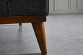 Canapea extensibila cu 3 locuri, Artie, 560ARE2905, Lemn de fag / PAL, Antracit