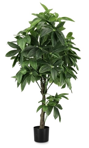 Planta artificiala in ghiveci Pachira, Bizzotto, Ø 70 x 160 cm, 360 de frunze, verde