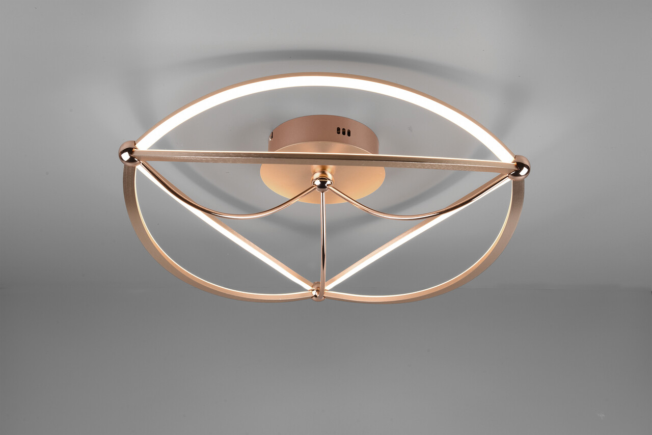 Plafoniera Charivari, TRIO, 62x18 cm, 42W, 1x SMD LED, metal, bronz mat - 1 | YEO